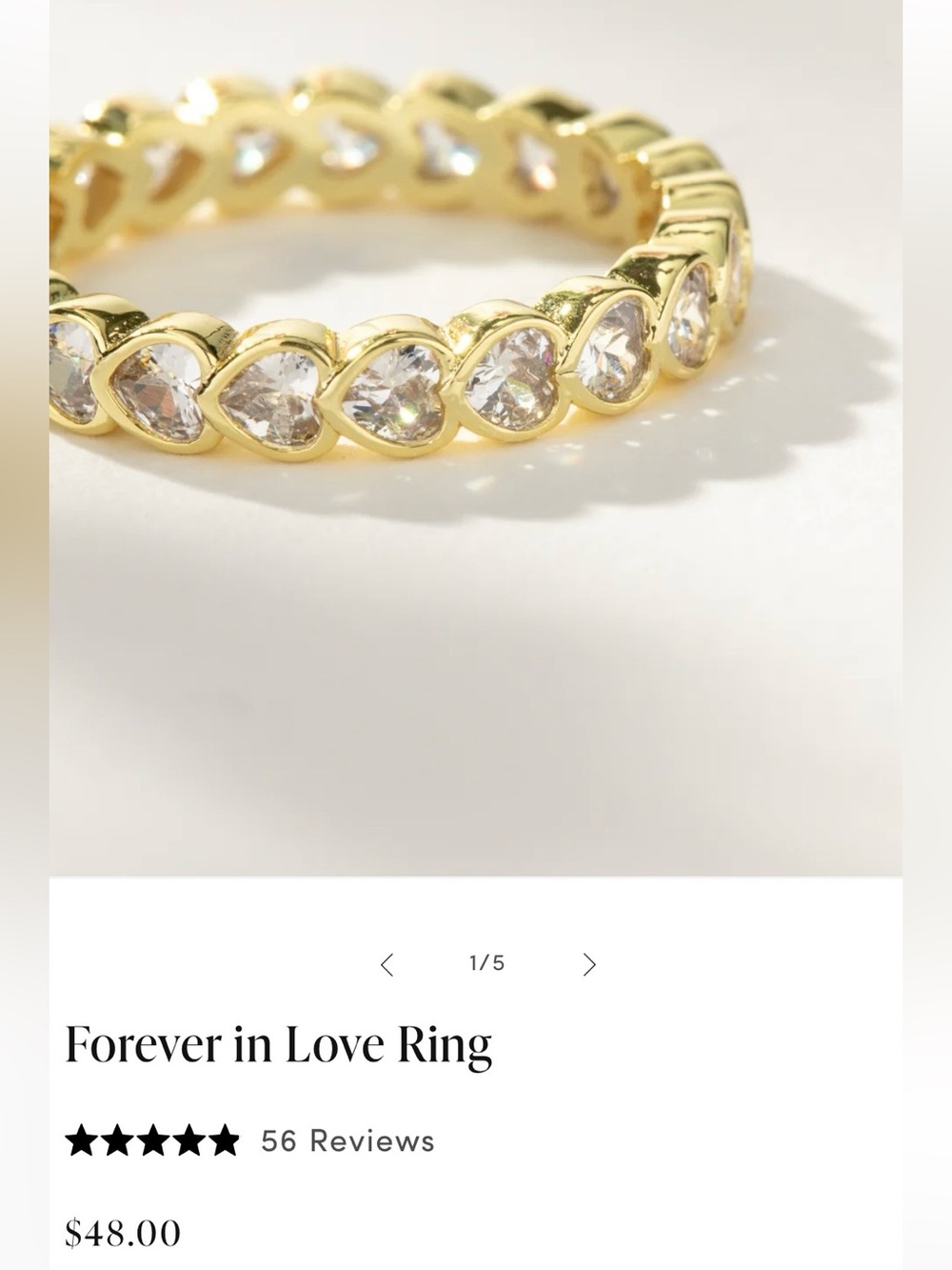 ✨Uncommon James Gold Heart Stone Eternity Band